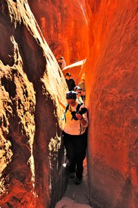 Arches National Park inside Fiery Furnace