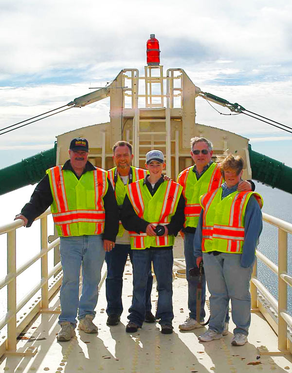On top of the Mackinac Bridge